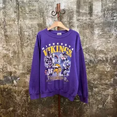 90s NFLミネソタ・バイキングス スウェット シャツ スウェットシャツ アメリカ ヴィンテージ
