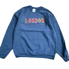 90s スクリーンスターズ　スウェット　トレーナー　Lサイズ　ネイビー　USA US古着　フルーツオブザルームのサムネイル