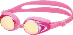 ビュー VIEW スイミング キッズ スイミングゴーグル ミラーモデル 4～9歳 ジュニア ガール 水中めがね プール 幼稚園 学校 防菌 くもり止め 海水浴 UVカット レンズガード  V710JMR PY ピンク×イエロー
