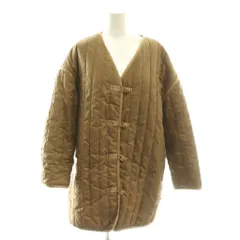 ディスコート Discoat キルティングコート F 茶色 ブラウン ノーカラー 長袖 チャイナボタン /AG ■OS ■GY60