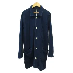 チャオパニック CIAOPANIC シャツ ジャケット 上着 M ネイビー 紺 レギュラーカラー 長袖 ロング丈 /PP ■ECE003