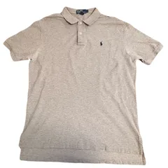 ポロバイラルフローレン　ポロシャツ　Lサイズ　グレー　半袖　US古着