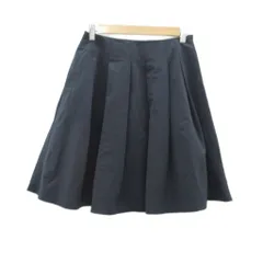 エムズグレイシー M'S GRACY フレアスカート ミニ丈 38 紺 ネイビー /HO21 ■ECD001