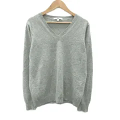 ユニクロ UNIQLO ニット セーター Vネック 長袖 無地 カシミヤ L グレー /HO22 ■ECD001