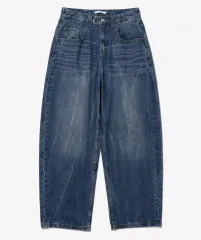 MILLO ARCHIVE (밀로 아카이브) LEE (리) Reflect Curve Pants (리플렉트 커브드 팬츠) Mid Blue (미드 블루)