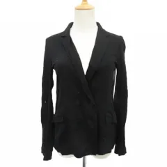 ユナイテッドアローズ UNITED ARROWS テーラードジャケット 上着 ミドル丈 ダブルボタン 薄手 38 M 黒 /SY16 ■ECA001