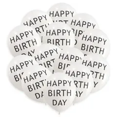 Happy Spring バルーン 50個セット (白_HappyBirthday)