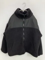 ブルゾン M ブラック ナイロン ボア 無地 ミドル丈 フードなし ジップアップ