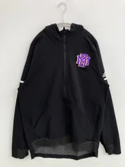 adidas アディダス その他アウター M ブラック ワンポイント ブランドロゴ ミドル丈 フードあり ジップアップ