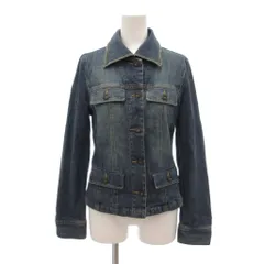 インディヴィ INDIVI デニムジャケット Gジャン ダメージ加工 40 インディゴブルー /NL ■GY60