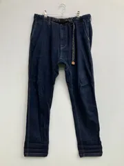 grn ジーアールエヌ デニムパンツ 3 (L) ネイビー フルレングス 無地 スタンダード テーパード ストレート レギュラー ウエストゴム・紐 リジッド・ワンウォッシュ