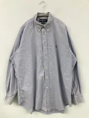 Ralph Lauren ラルフローレン シャツ/ブラウス 16 1/2-34 ブルー コットン 無地 ワンポイント ブランドロゴ 長袖 ボタンダウン