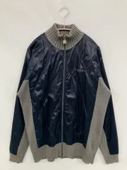 adidas アディダス ブルゾン L ネイビー コットン 無地 ブランドロゴ ミドル丈 フードなし ジップアップ