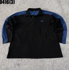 THE NORTH FACE ザノースフェイス ブラック/ブルー ハーフジップアップ Tシャツ 105 0416