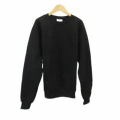 チャンピオン CHAMPION トレーナー 裏起毛 S 黒 ブラック 無地 クルーネック 長袖 /MD ■GY58