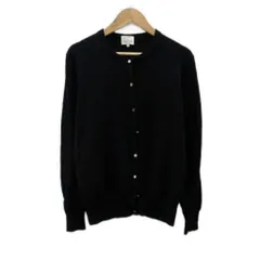 23区 オンワード樫山 ニットカーディガン ミドル丈 カシミヤ 40 黒 ブラック /SM10 ■ECD001