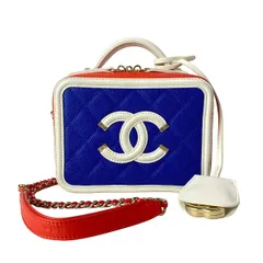 CHANEL(シャネル) ショルダーバッグ CCフィリグリー A93342 ブルー×白×レッド 2way/チェーンショルダー/ゴールド金具 レザー