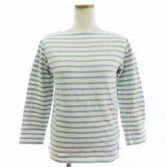 オーチバル ORCIVAL オーシバル バスクシャツ カットソー 長袖 ボートネック ボーダー コットン 青 白 ブルー ホワイト 0 ■FF