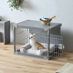 送料込み】DCM ウッディサークル 屋根・背面付き 小型犬用 ペット