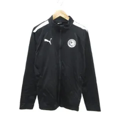 プーマ PUMA サッカーウエア ジャージ ジャケット ミドル丈 L 黒 ブラック スタンドカラー ロゴ プリント /SM48 ■ECA002 男の子