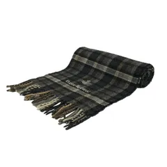 VivienneWestwood ACCESSORIES(ヴィヴィアンウエストウッドアクセサリーズ) マフラー - 黒×ブラウン×マルチ チェック柄 ウール