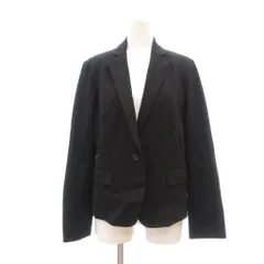 コムサイズム COMME CA ISM 美品 テーラードジャケット L 黒 ブラック 半裏地 /NL ■GY58