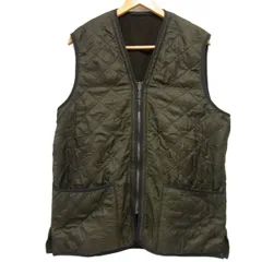 ☆Barbour バブアー ポーラーキルト ウエストコート ジップインライナー キルティング ベスト Vネック 3ワラント ジップベスト フリース