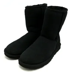 アグ クラシック ショート ムートンブーツ シューズ ボア  靴 黒 レディース 23サイズ ブラック UGG 【中古】