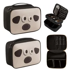 【新品】 Siomlana 2個セット 二層式 コスメポーチ 単層と二重の化粧品袋大容量 仕切り メイクポーチ 大きめ コスメポーチ 化粧ぽーち 軽量 バニティポーチ コスメぽーち かわいい 漫画式 取手付き 人気 多機能 手提げ コスメ収納 携帯に便利  0