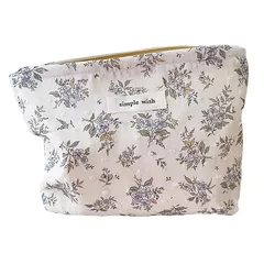 【新品】 化粧ポーチ メイクポーチ 化粧品 収納 メイクボックス 大容量 機能的 コスメポーチ おしゃれ 小物入れ かわいい 旅行用 出張用 持ち運び 収納ポーチ プレゼント 花柄 ヒョウ柄 パープルフラワー 1