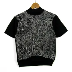 レオナール ニット セーター 半袖 シルク混 ブランド トップス 日本製 黒 レディース Mサイズ ブラック LEONARD 【中古】