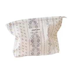 【新品】 化粧ポーチ メイクポーチ 化粧品 収納 メイクボックス 大容量 機能的 コスメポーチ おしゃれ 小物入れ かわいい 旅行用 出張用 持ち運び 収納ポーチ プレゼント 花柄 ヒョウ柄 スタープブルーフラワー 1