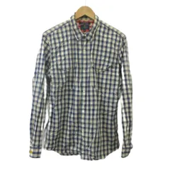 アールニューボールド R.NEWBOLD シャツ XL 青 ブルー チェック柄 長袖 胸ポケット /MD ■ECE003