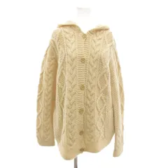 イーストボーイ EAST BOY カーディガン ウール 9 クリーム ケーブル編み フード付き 長袖 /AX ■GY58