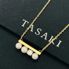 タサキ バランスシグネチャー ネックレス 750 パール ダイヤ ゴールド 箱付のサムネイル