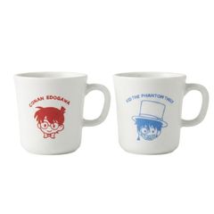 명탐정 코넨 파이어스 마트(키드)+(코넨) 2점 도자기