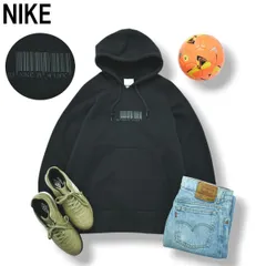 【定番】 ナイキ NIKE スウェット パーカー フーディー トレーナー ラバー ロゴ スウッシュ 裏起毛 L ブラック ストリート スポーツ カジュアル ウェア メンズ