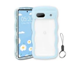 【新着商品】Google Pixel 6A ケース クリア ウェーブ ピクセル 6A TPU波状フレーム うねうね グーグル ピクセル6A 滑り止め スマホケースウェーブ デザイン 手にフィット 韓国 可愛い 女性用 女子向け 透明 ケースカバー 人気 落下防