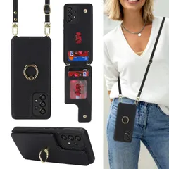 【在庫セール】Cavor Galaxy A53 5G SC-53C SCG15対応 ケース 手帳型 Galaxy A53 5G スマホ携帯用 ケース ショルダー クロスボディ 肩掛け 首かけ 斜めがけ ショルダー ケース 背面ポケット付き【上下開】Galaxy