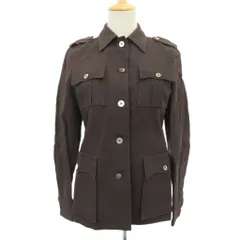 ユナイテッドアローズ UNITED ARROWS ステンカラージャケット 上着 ミドル丈 麻 リネン 38 M 茶 無地 /SY33 ■ECB001