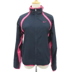 ナイキ NIKE スポーツウエア ジャケット ミドル丈 M 紺 ネイビー スタンドカラー /SM39 ■ECB002