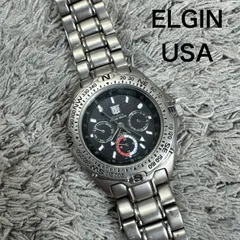 ELGIN USA エルジン TITANIUM SOLAR DRIVE FK-1035 クロノグラフ 腕時計のサムネイル