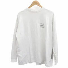 タケオキクチ TAKEO KIKUCHI Tシャツ カットソー 長袖 M 白 ラウンドネック プリント /SY11 ■ECA001