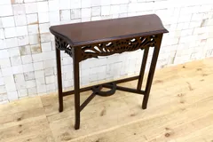 GMJK18〇英国 コンソールテーブル マホガニー調 花台 飾り台 玄関テーブル アンティーク風 無垢材