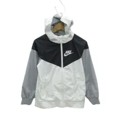 ナイキ NIKE スポーツウエア ジャケット パーカー ミドル丈 XS 白 切替 /SY12 ■ECA001