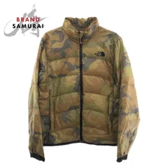 THE NORTH FACE ザ ノースフェイス サミット アコンカグア カモフラ 迷彩 サイズL グリーン ナイロン NDW18605 ダウンジャケット 600640【中古】