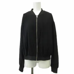 ザラ ZARA ジャケット ブルゾン MA-1 上着 M 黒 ブラック 長袖 立ち襟 ジップアップ /SH ■GY99