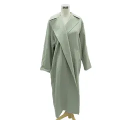 フレームワーク Framework スプリングコート ロング丈 前開き 38 緑 グリーン テーラードカラー /SM16 ■GY58
