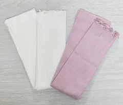 バレエ レッグウォーマー 2個 白/ピンク