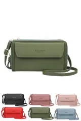 【在庫処分】[LeafIn] レディース 財布 斜めがけ 携帯ポーチ 軽量 スマホショルダー ショルダーバッグ お財布ポシェット お財布ショルダー ポーチ 斜め掛け 長財布 カードケース スマホポーチ